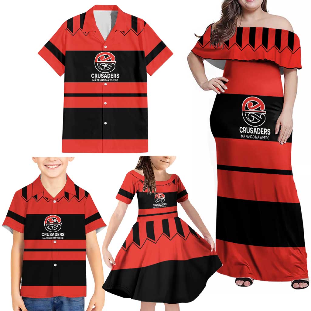 New Zealand Rugby Pacific Custom Family Matching Off Shoulder Maxi Dress and Hawaiian Shirt Whatumoana Classic Retro 2025 LT9 - Polynesian Pride