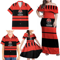 New Zealand Rugby Pacific Custom Family Matching Off Shoulder Maxi Dress and Hawaiian Shirt Whatumoana Classic Retro 2025 LT9 - Polynesian Pride