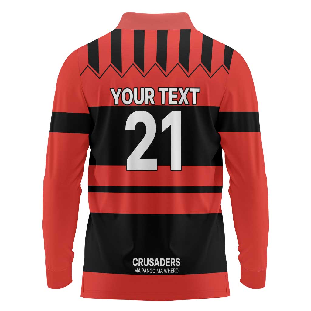New Zealand Rugby Pacific Custom Long Sleeve Polo Shirt Whatumoana Classic Retro 2025 LT9 - Polynesian Pride