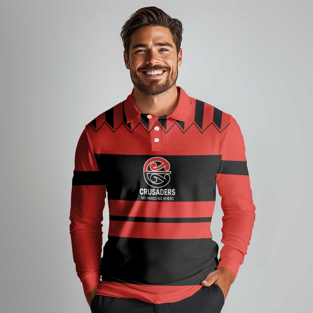 New Zealand Rugby Pacific Custom Long Sleeve Polo Shirt Whatumoana Classic Retro 2025 LT9 - Polynesian Pride