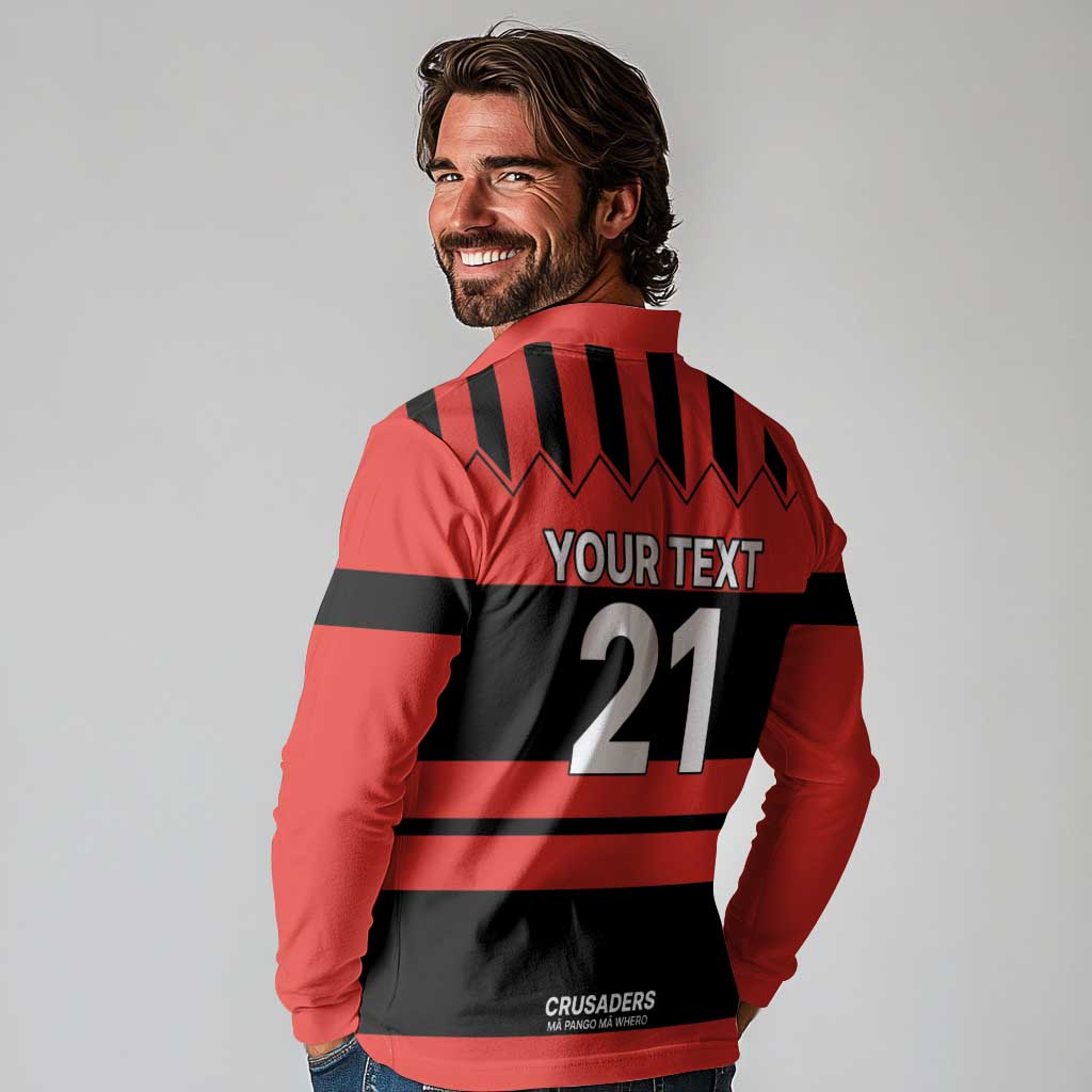 New Zealand Rugby Pacific Custom Long Sleeve Polo Shirt Whatumoana Classic Retro 2025 LT9 - Polynesian Pride