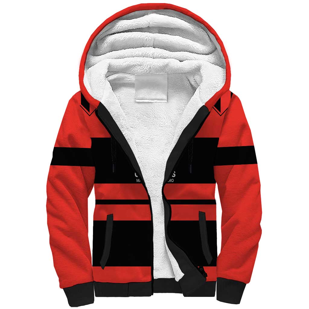 New Zealand Rugby Pacific Custom Sherpa Hoodie Whatumoana Classic Retro 2025 LT9 Unisex Red - Polynesian Pride
