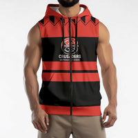 New Zealand Rugby Pacific Custom Sleeveless Zip Hoodie Whatumoana Classic Retro 2025 LT9 - Polynesian Pride