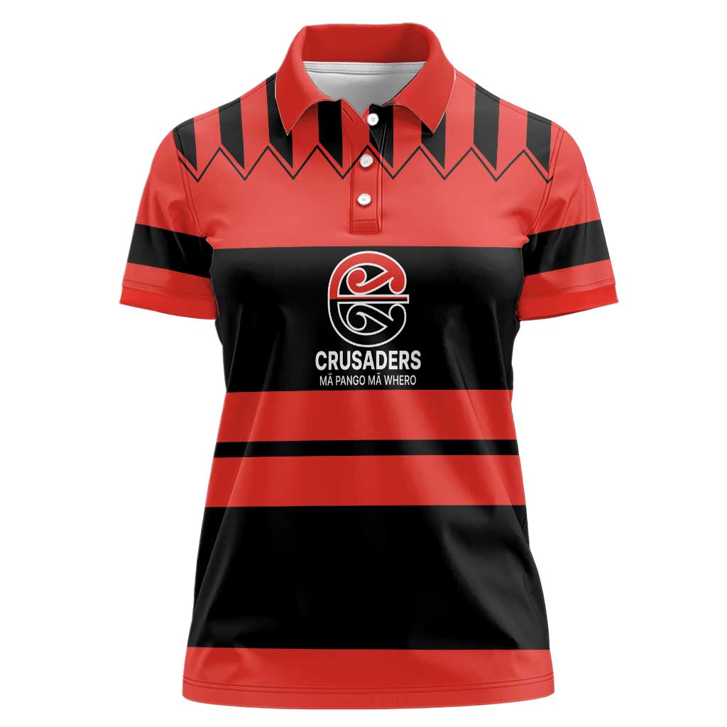 New Zealand Rugby Pacific Custom Women Polo Shirt Whatumoana Classic Retro 2025 LT9 Female Red - Polynesian Pride
