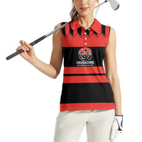 New Zealand Rugby Pacific Custom Women Sleeveless Polo Shirt Whatumoana Classic Retro 2025 LT9 - Polynesian Pride