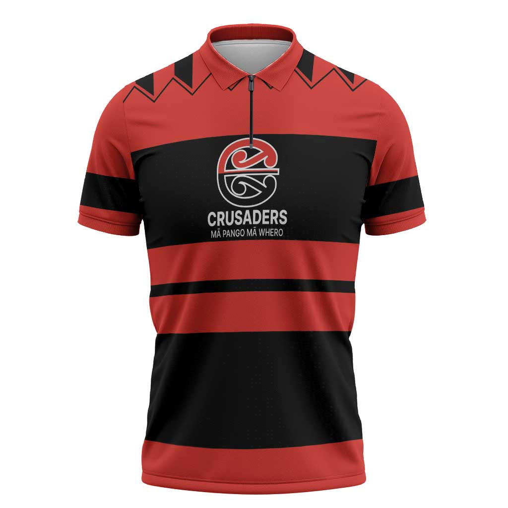 New Zealand Rugby Pacific Custom Zipper Polo Shirt Whatumoana Classic Retro 2025 LT9 Red - Polynesian Pride