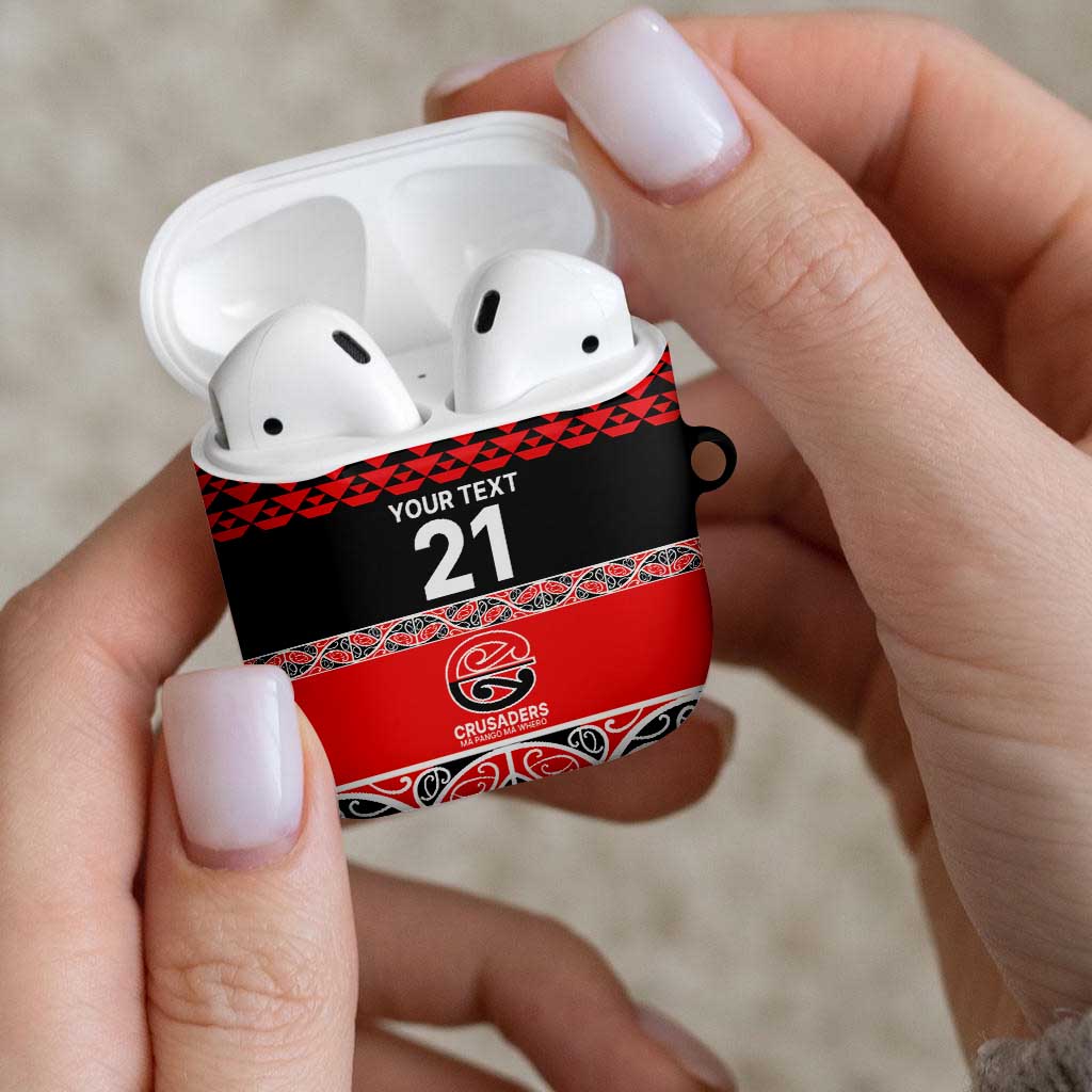 New Zealand Rugby Pacific Custom AirPods Case Whatumoana Maori Kowhaiwhai Pattern - Polynesian Pride