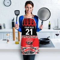 New Zealand Rugby Pacific Custom Apron Whatumoana Maori Kowhaiwhai Pattern - Polynesian Pride