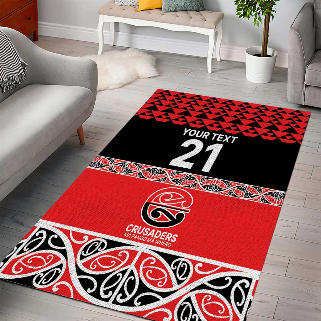New Zealand Rugby Pacific Custom Area Rug Whatumoana Maori Kowhaiwhai Pattern