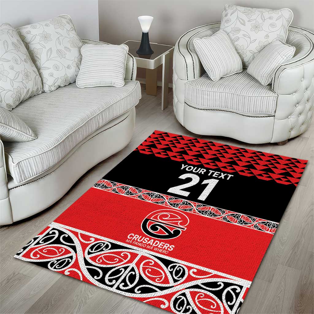 New Zealand Rugby Pacific Custom Area Rug Whatumoana Maori Kowhaiwhai Pattern