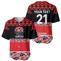 New Zealand Rugby Pacific Custom Baseball Jersey Whatumoana Maori Kowhaiwhai Pattern