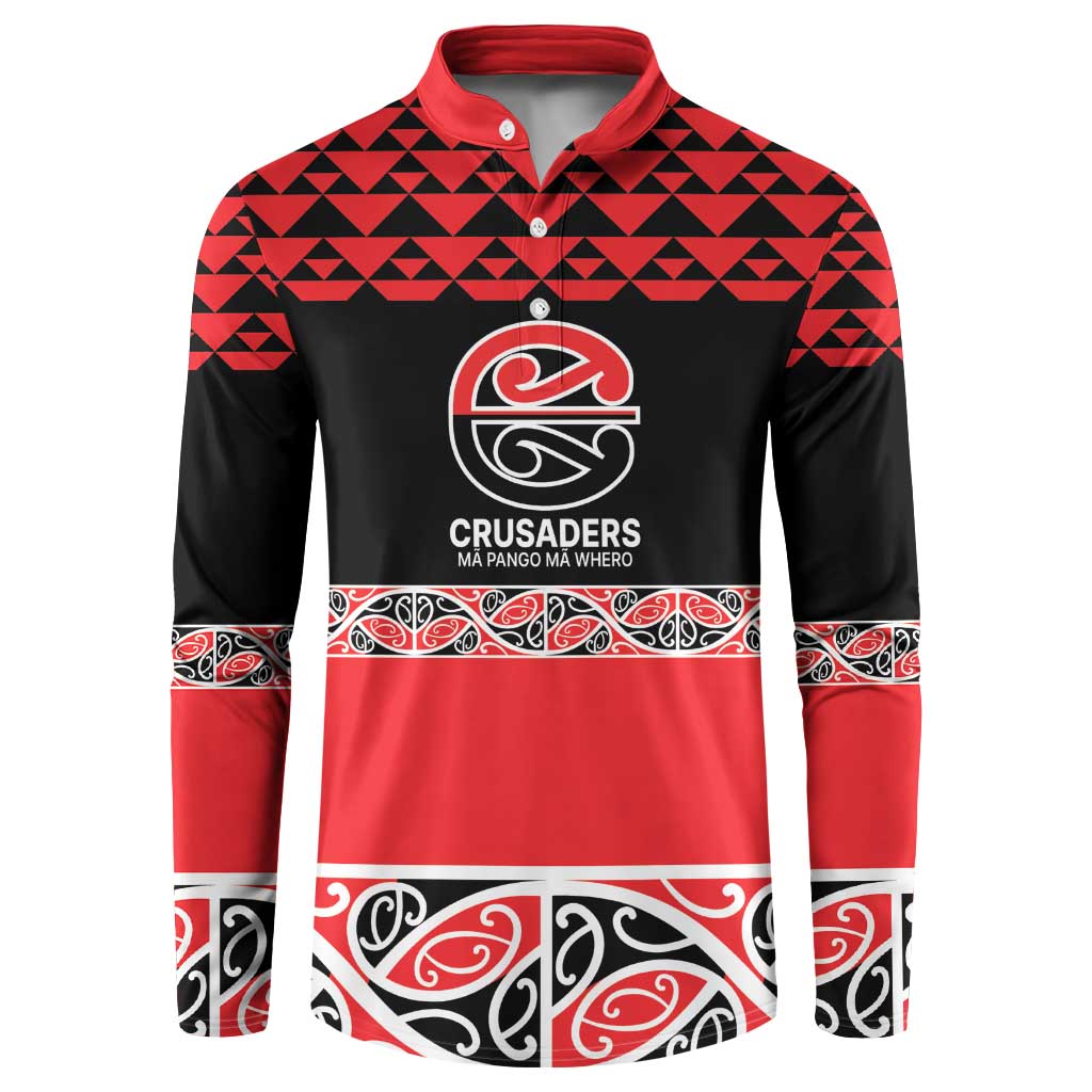 New Zealand Rugby Pacific Custom Button Sweatshirt Whatumoana Maori Kowhaiwhai Pattern