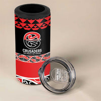 New Zealand Rugby Pacific Custom 4 in 1 Can Cooler Tumbler Whatumoana Maori Kowhaiwhai Pattern LT9 - Polynesian Pride