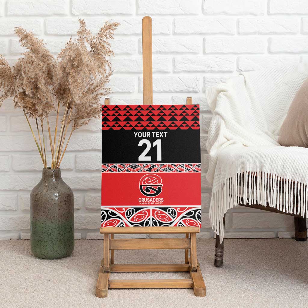 New Zealand Rugby Pacific Custom Canvas Wall Art Whatumoana Maori Kowhaiwhai Pattern