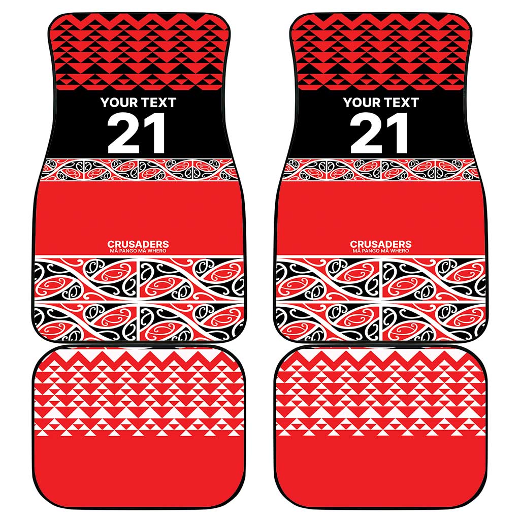 New Zealand Rugby Pacific Custom Car Mats Whatumoana Maori Kowhaiwhai Pattern