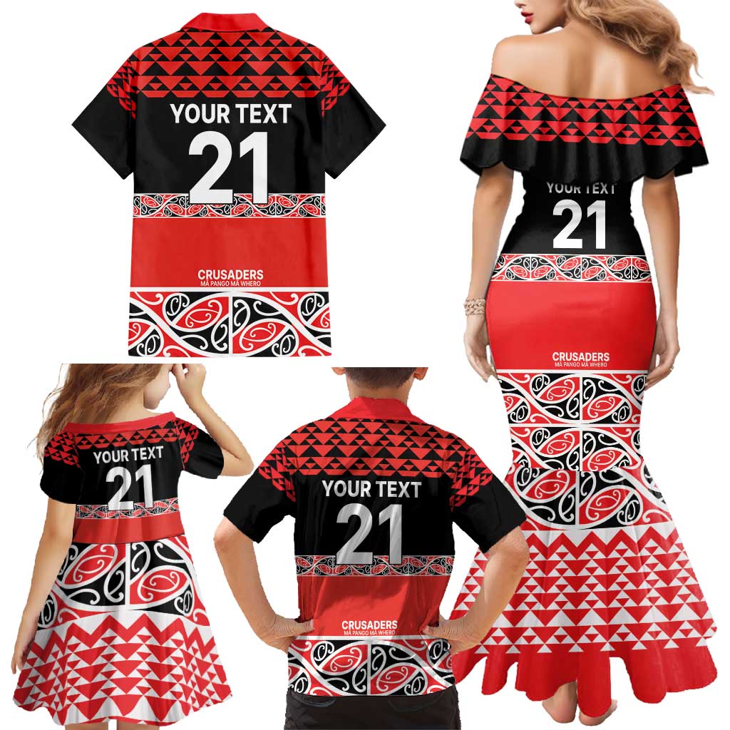 New Zealand Rugby Pacific Custom Family Matching Mermaid Dress and Hawaiian Shirt Whatumoana Maori Kowhaiwhai Pattern LT9 - Polynesian Pride