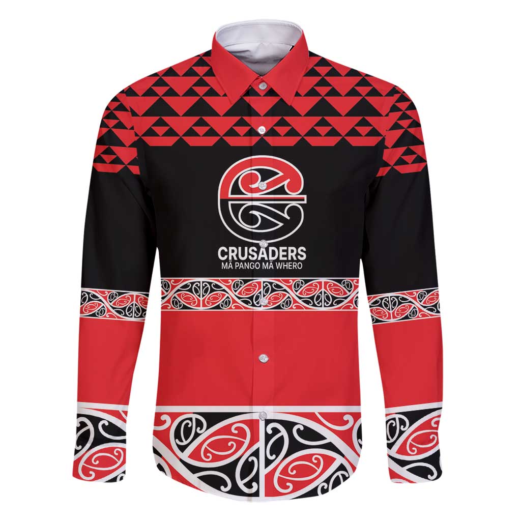 New Zealand Rugby Pacific Custom Family Matching Off Shoulder Maxi Dress and Hawaiian Shirt Whatumoana Maori Kowhaiwhai Pattern LT9 Dad's Shirt - Long Sleeve Blue - Polynesian Pride