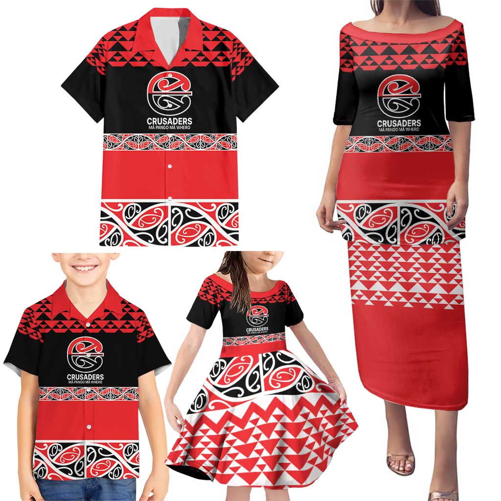 New Zealand Rugby Pacific Custom Family Matching Puletasi and Hawaiian Shirt Whatumoana Maori Kowhaiwhai Pattern LT9 - Polynesian Pride