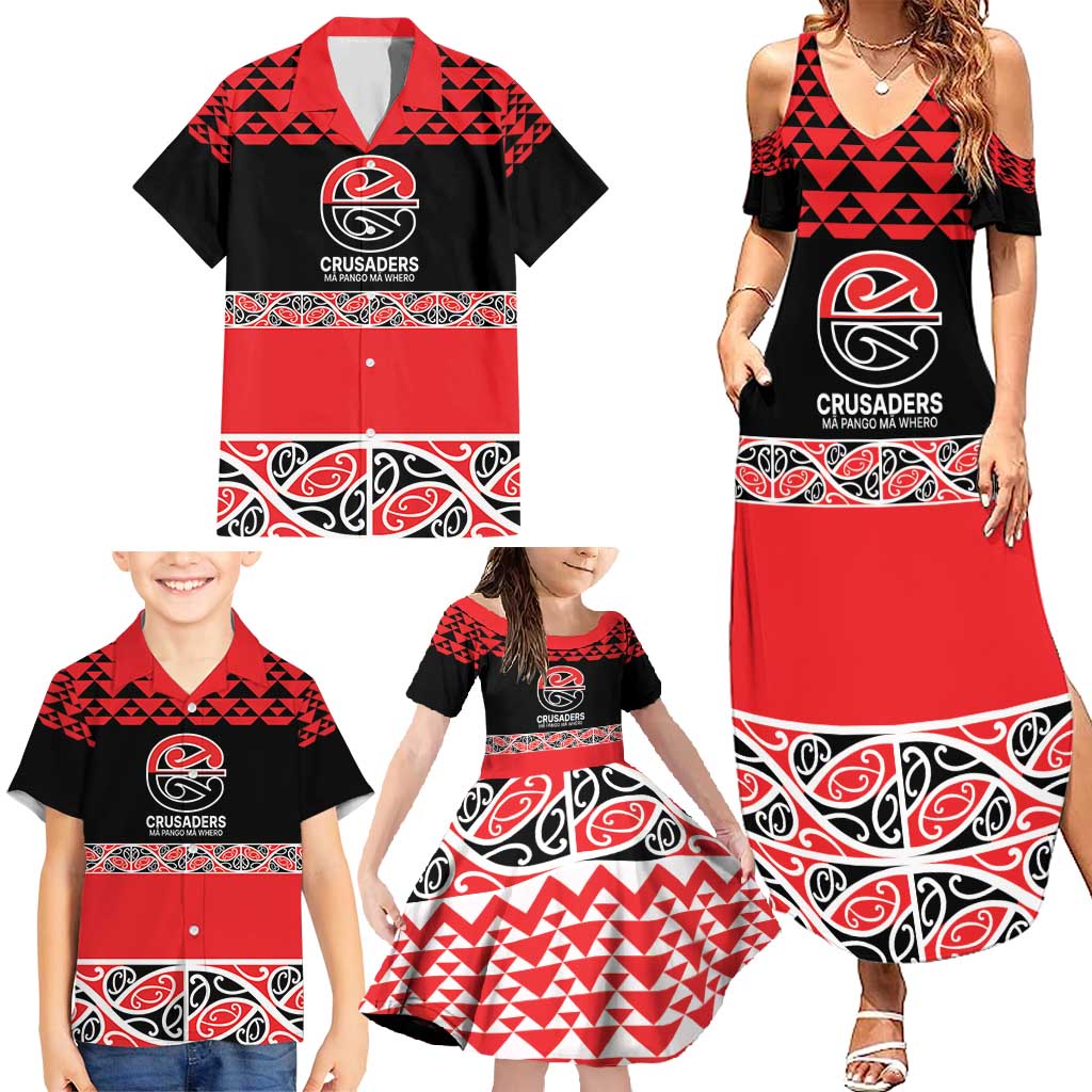 New Zealand Rugby Pacific Custom Family Matching Summer Maxi Dress and Hawaiian Shirt Whatumoana Maori Kowhaiwhai Pattern LT9 - Polynesian Pride