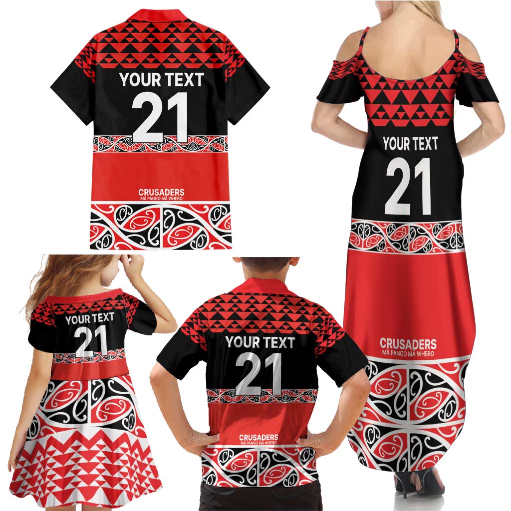 New Zealand Rugby Pacific Custom Family Matching Summer Maxi Dress and Hawaiian Shirt Whatumoana Maori Kowhaiwhai Pattern LT9 - Polynesian Pride