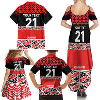 New Zealand Rugby Pacific Custom Family Matching Summer Maxi Dress and Hawaiian Shirt Whatumoana Maori Kowhaiwhai Pattern LT9 - Polynesian Pride