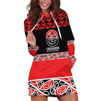 New Zealand Rugby Pacific Custom Hoodie Dress Whatumoana Maori Kowhaiwhai Pattern LT9 Blue - Polynesian Pride