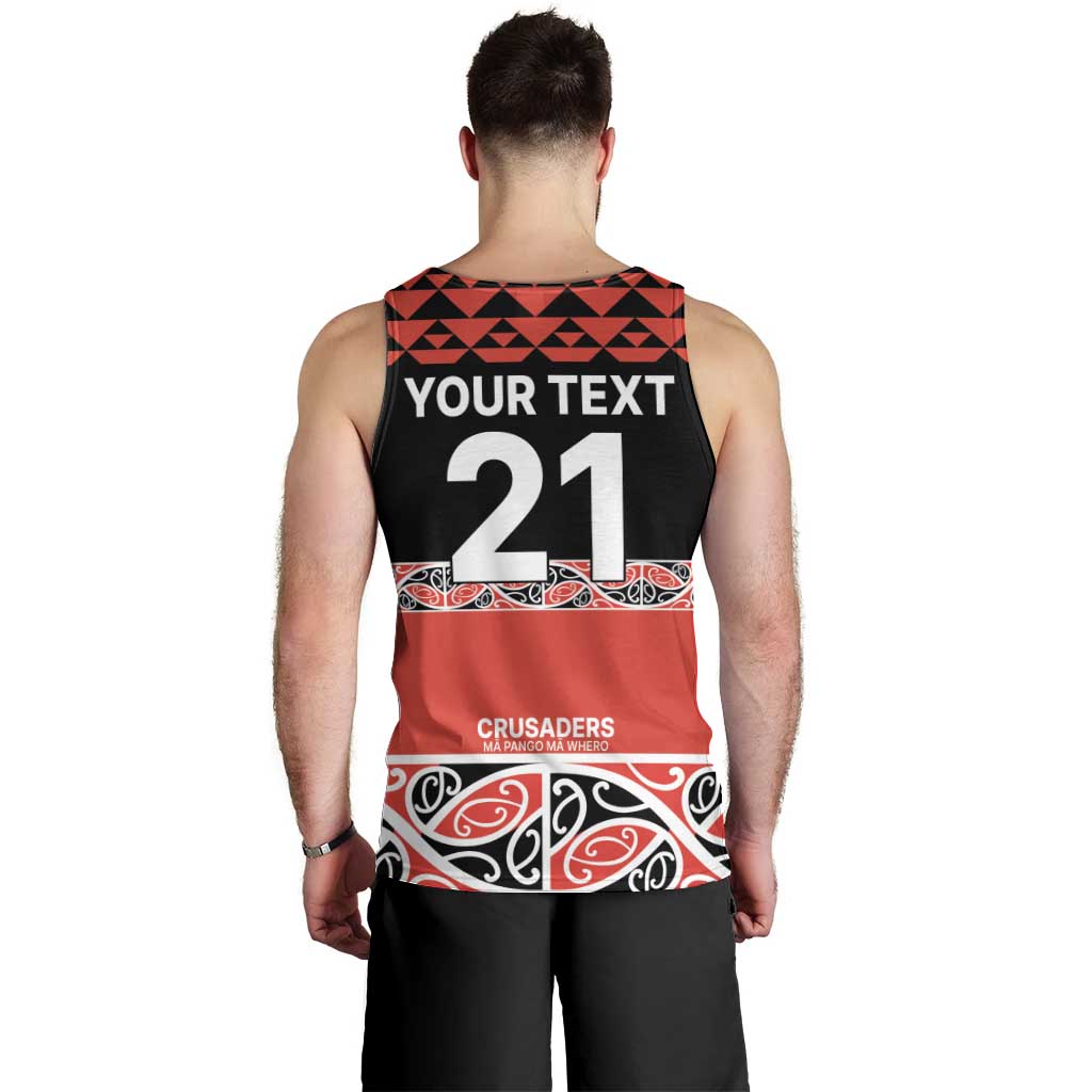 New Zealand Rugby Pacific Custom Men Tank Top Whatumoana Maori Kowhaiwhai Pattern