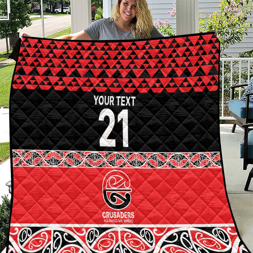 New Zealand Rugby Pacific Custom Quilt Whatumoana Maori Kowhaiwhai Pattern