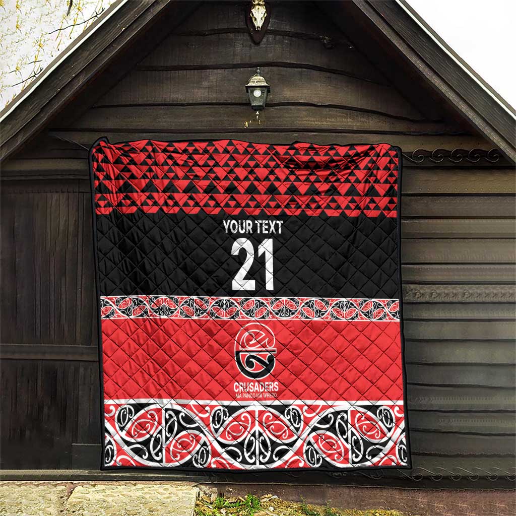 New Zealand Rugby Pacific Custom Quilt Whatumoana Maori Kowhaiwhai Pattern
