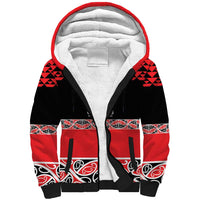 New Zealand Rugby Pacific Custom Sherpa Hoodie Whatumoana Maori Kowhaiwhai Pattern LT9 Unisex Blue - Polynesian Pride