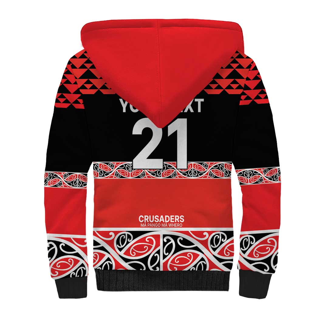 New Zealand Rugby Pacific Custom Sherpa Hoodie Whatumoana Maori Kowhaiwhai Pattern LT9 - Polynesian Pride
