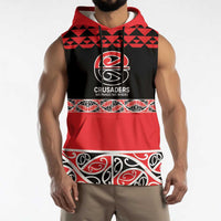 New Zealand Rugby Pacific Custom Sleeveless Hoodie Whatumoana Maori Kowhaiwhai Pattern LT9 - Polynesian Pride