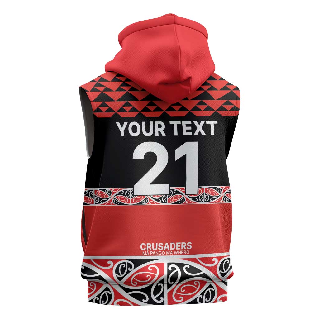 New Zealand Rugby Pacific Custom Sleeveless Zip Hoodie Whatumoana Maori Kowhaiwhai Pattern LT9 - Polynesian Pride
