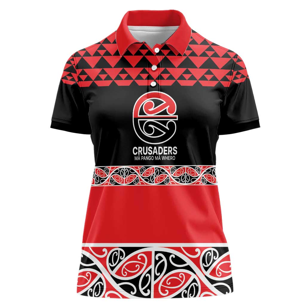 New Zealand Rugby Pacific Custom Women Polo Shirt Whatumoana Maori Kowhaiwhai Pattern LT9 Female Blue - Polynesian Pride
