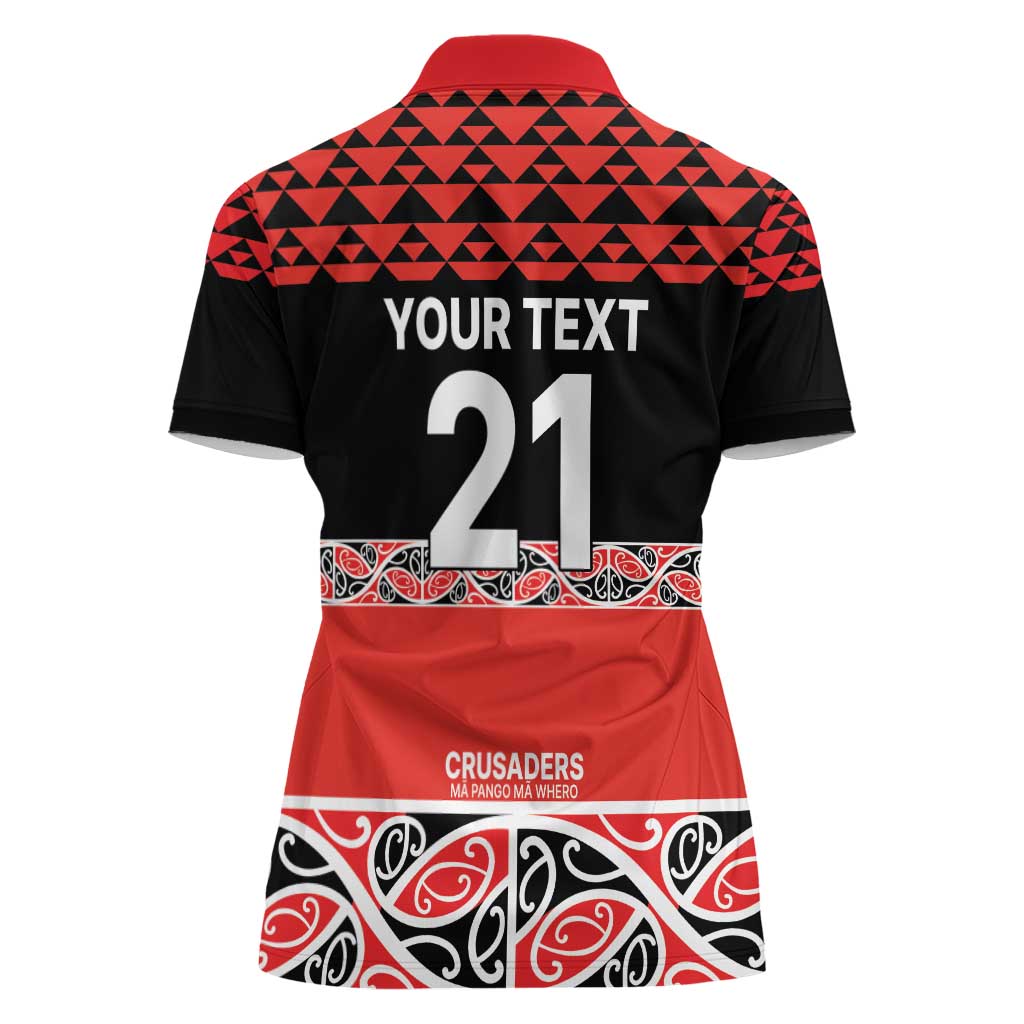 New Zealand Rugby Pacific Custom Women Polo Shirt Whatumoana Maori Kowhaiwhai Pattern LT9 - Polynesian Pride