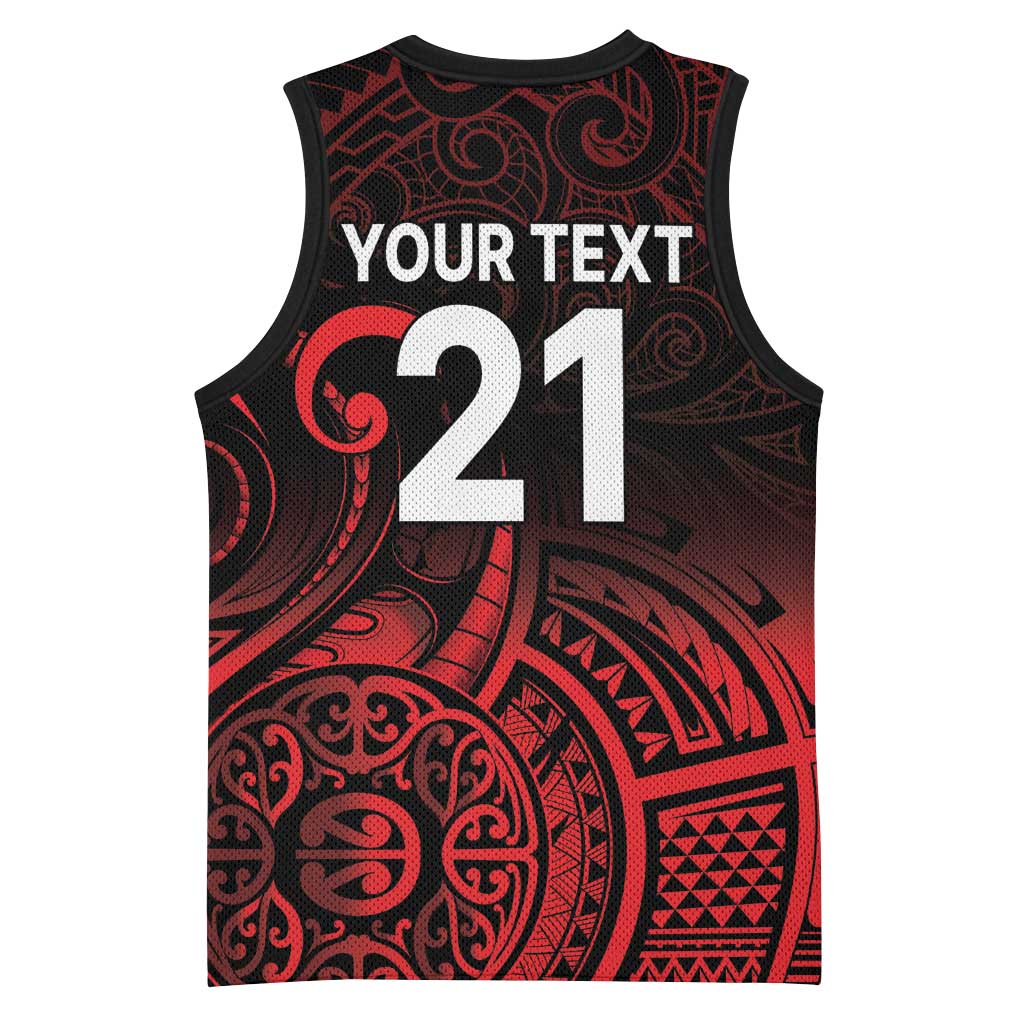 New Zealand Rugby Pacific Custom Basketball Jersey Whatumoana Maori Tribal Tattoo LT9 - Polynesian Pride