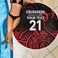 New Zealand Rugby Pacific Custom Beach Blanket Whatumoana Maori Tribal Tattoo