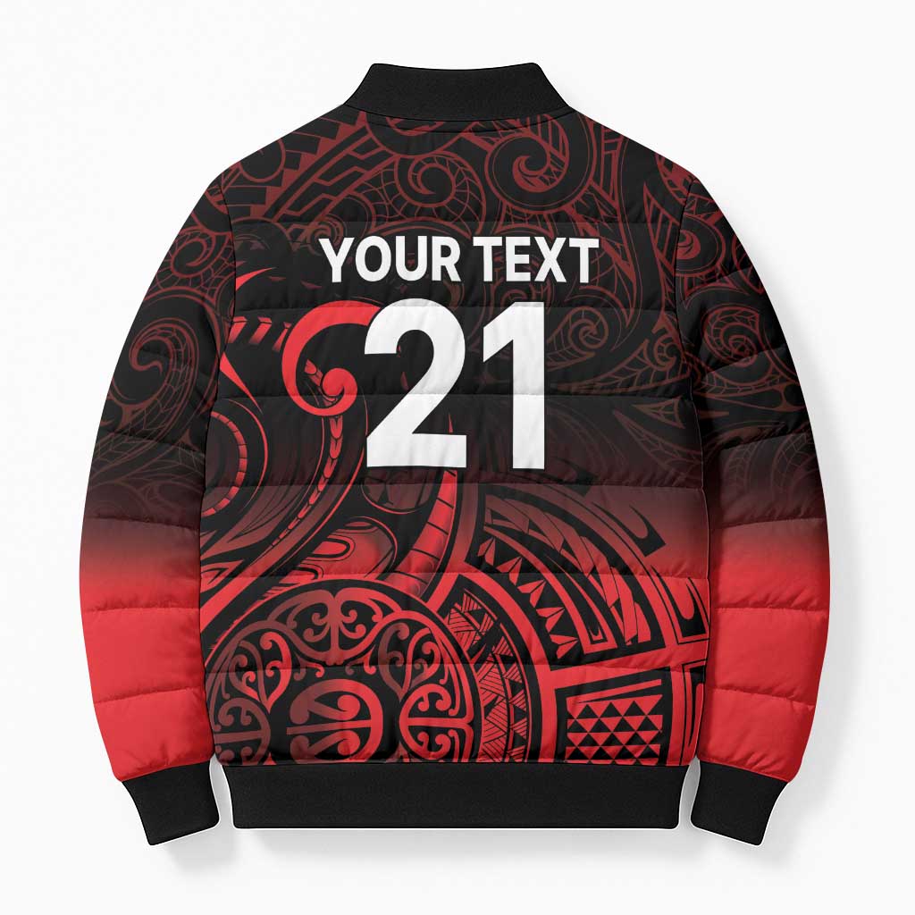 New Zealand Rugby Pacific Custom Bomber Puffer Jacket Whatumoana Maori Tribal Tattoo - Polynesian Pride