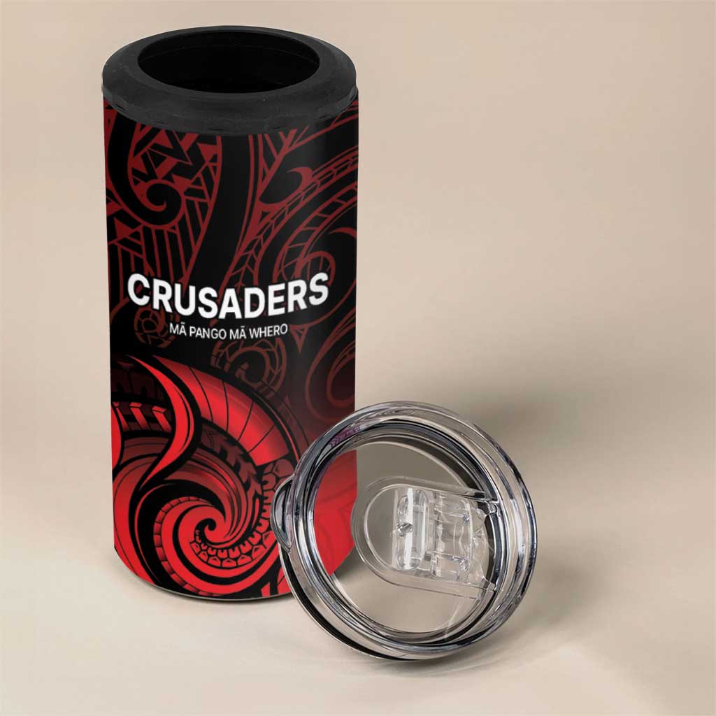 New Zealand Rugby Pacific Custom 4 in 1 Can Cooler Tumbler Whatumoana Maori Tribal Tattoo LT9 - Polynesian Pride