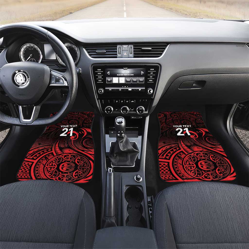 New Zealand Rugby Pacific Custom Car Mats Whatumoana Maori Tribal Tattoo