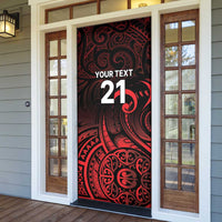 New Zealand Rugby Pacific Custom Door Cover Whatumoana Maori Tribal Tattoo LT9 - Polynesian Pride