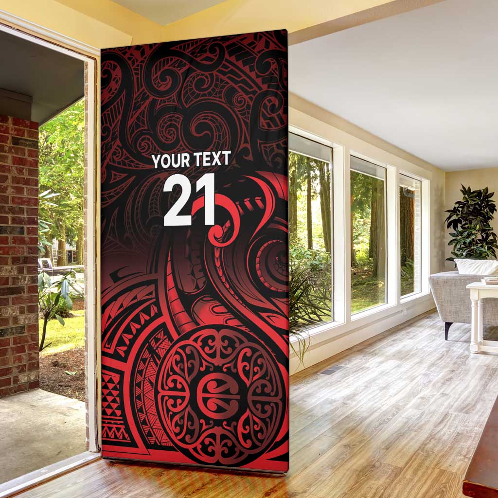 New Zealand Rugby Pacific Custom Door Cover Whatumoana Maori Tribal Tattoo LT9 - Polynesian Pride