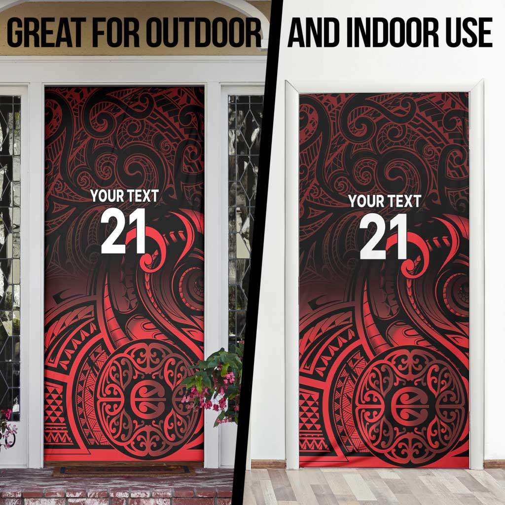 New Zealand Rugby Pacific Custom Door Cover Whatumoana Maori Tribal Tattoo LT9 - Polynesian Pride