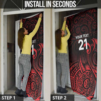 New Zealand Rugby Pacific Custom Door Cover Whatumoana Maori Tribal Tattoo LT9 - Polynesian Pride