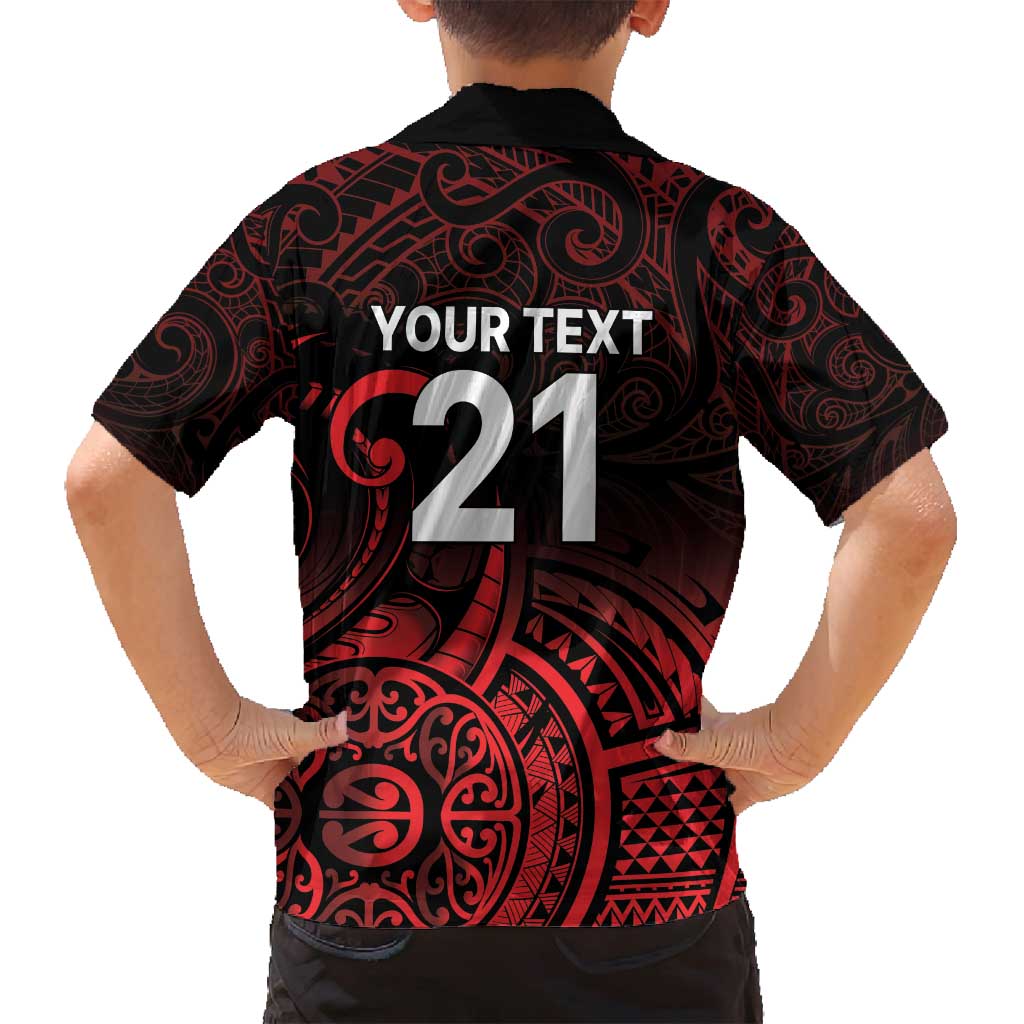 New Zealand Rugby Pacific Custom Family Matching Off Shoulder Maxi Dress and Hawaiian Shirt Whatumoana Maori Tribal Tattoo LT9 - Polynesian Pride