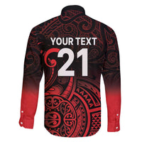 New Zealand Rugby Pacific Custom Family Matching Off Shoulder Maxi Dress and Hawaiian Shirt Whatumoana Maori Tribal Tattoo LT9 - Polynesian Pride