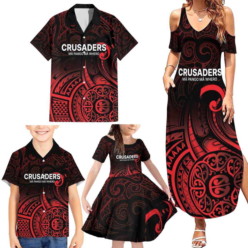 New Zealand Rugby Pacific Custom Family Matching Summer Maxi Dress and Hawaiian Shirt Whatumoana Maori Tribal Tattoo