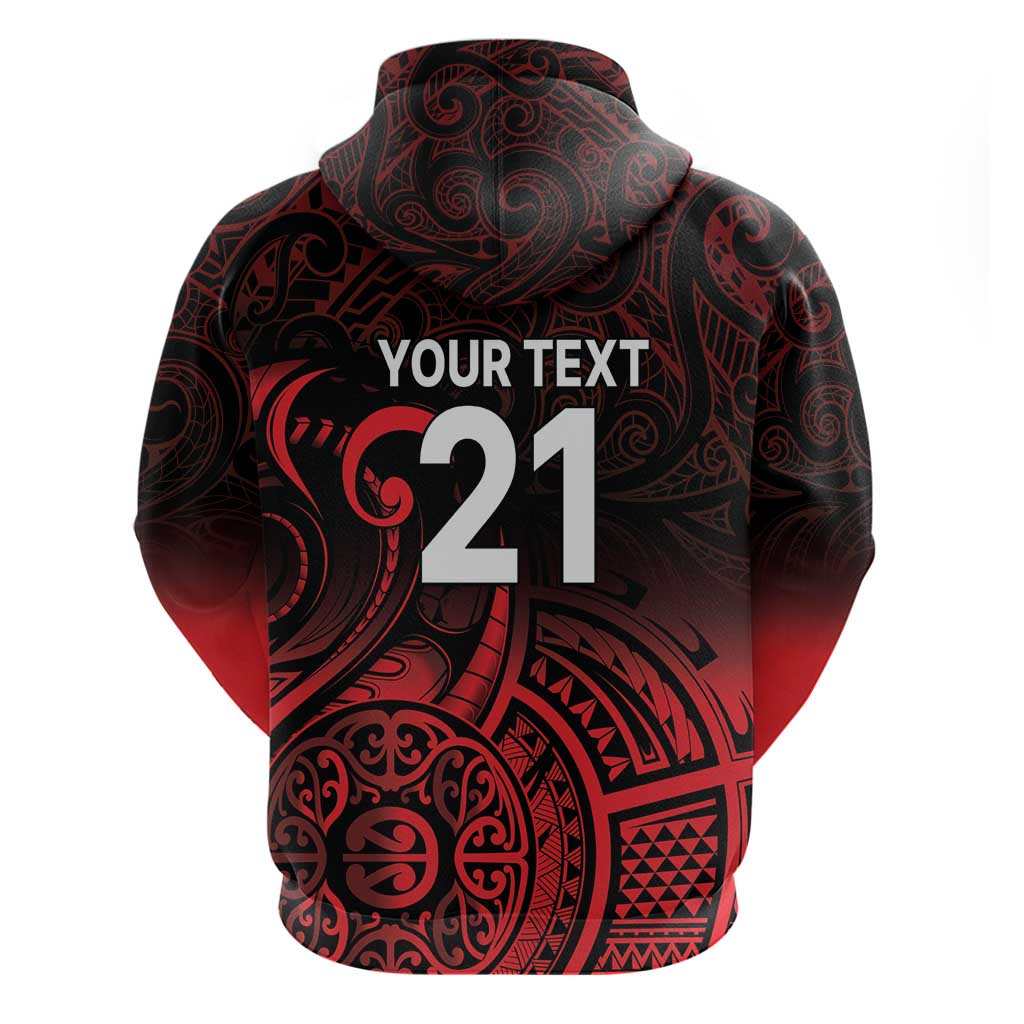New Zealand Rugby Pacific Custom Hoodie Whatumoana Maori Tribal Tattoo LT9 - Polynesian Pride