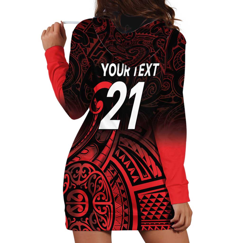New Zealand Rugby Pacific Custom Hoodie Dress Whatumoana Maori Tribal Tattoo LT9 - Polynesian Pride
