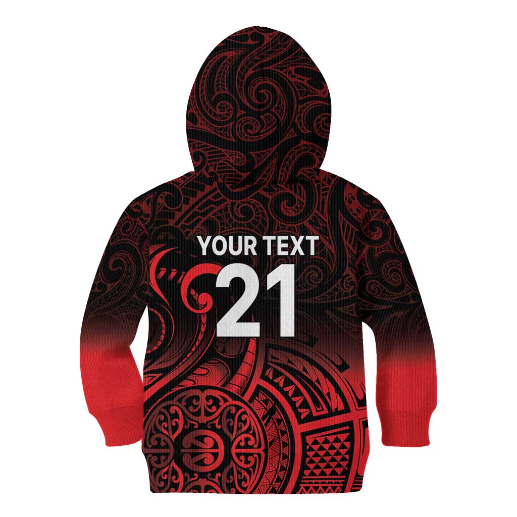 New Zealand Rugby Pacific Custom Kid Hoodie Whatumoana Maori Tribal Tattoo LT9 - Polynesian Pride